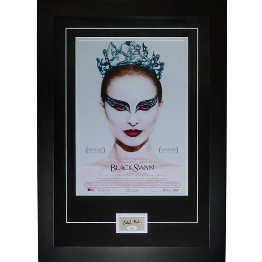 Deluxe framed Black Swan 11x17 movie poster with Natalie Portman autograph