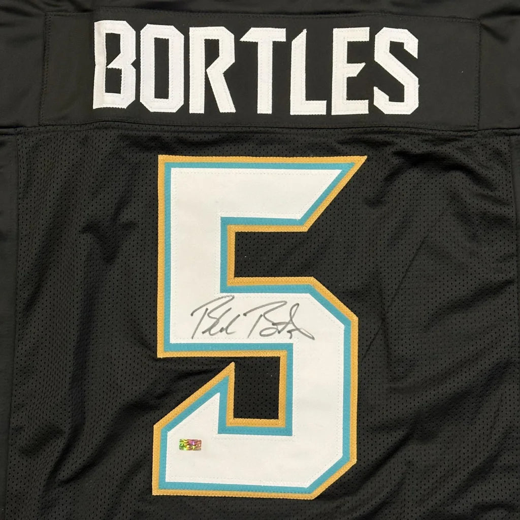 Blake Bortles autographed black mesh Jacksonville teal #5 jersey with name