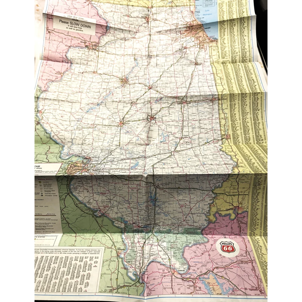 Folded road map of the Midwestern USA in Blast from the Past Phillips 66 Coca-Cola Map