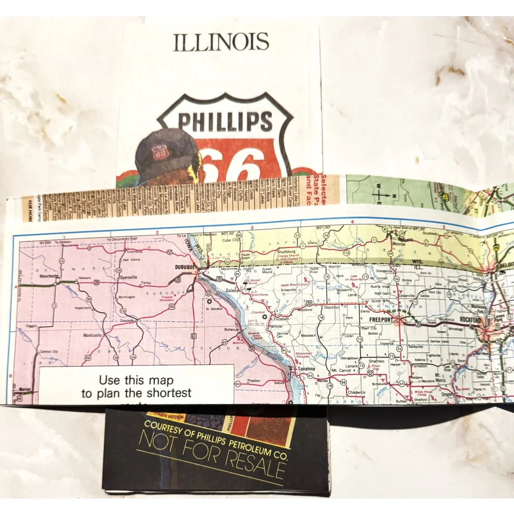 Map of Illinois featuring Phillips 66 logo for Blast from the Past Coca-Cola treasure