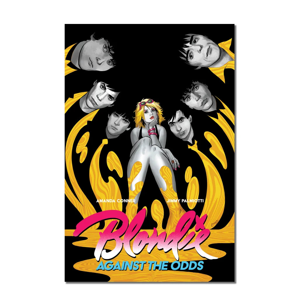 Blondie Against The Odds graphic novel cover with blonde woman and sean pryor art