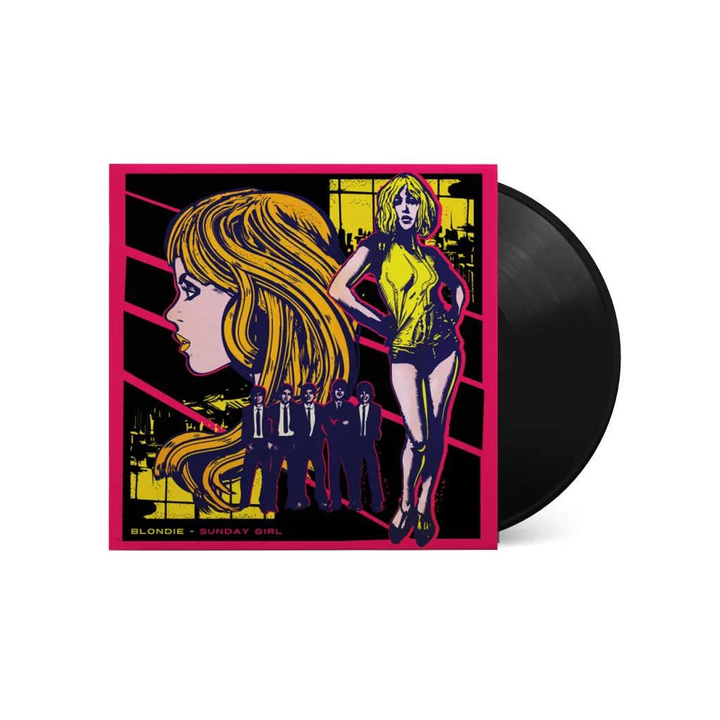 Blondie Sunday Girl vinyl album with exclusive Jesse Philips art display