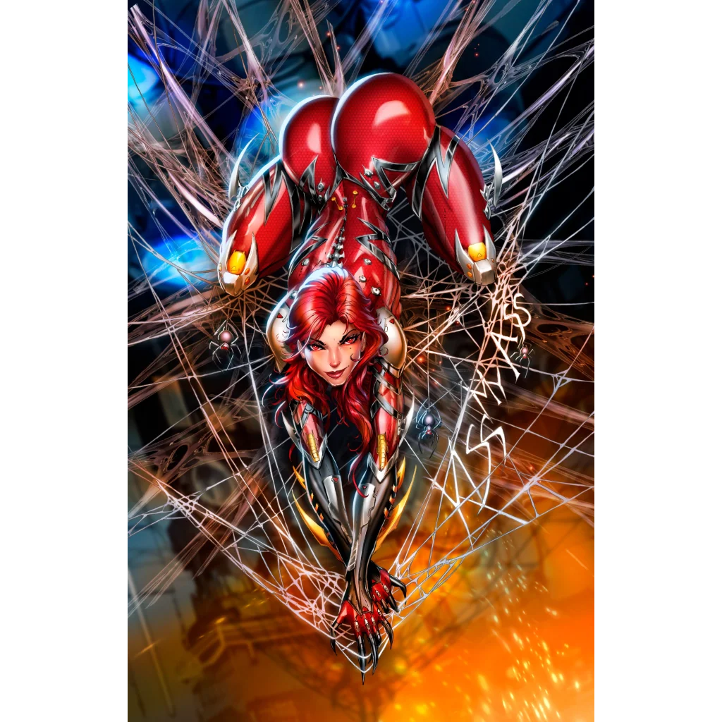 Blood Widow armored suit NYCC exclusive preview by Jamie Tyndall