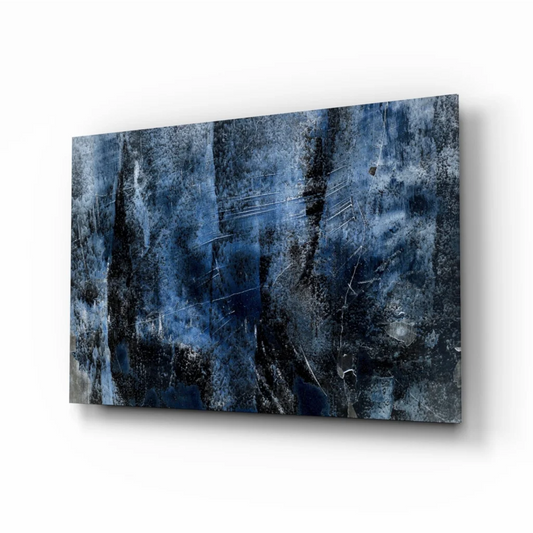 Deep Blue Abstract Textured Canvas Wall Art | Insigneart USA | vintageantiquesgifts.com