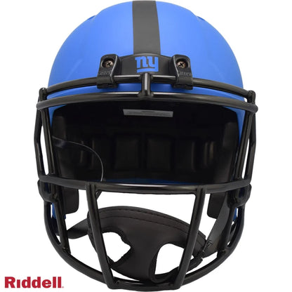 Blue Matte Riddell Replica Football Helmet with Black Faceguard