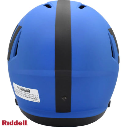 Blue Matte Riddell Replica Football Helmet with Black Faceguard