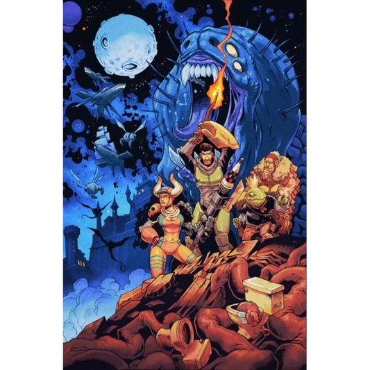 Blue spiky monster by Daniel Warren Johnson in cosmic comic debut