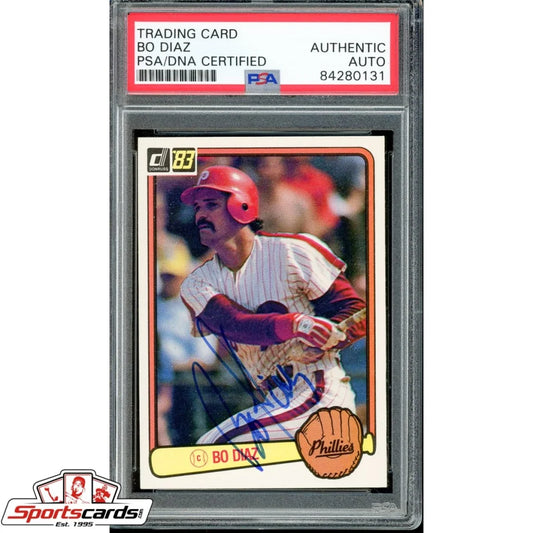 Bo Diaz autographed 1983 Donruss Phillies card PSA DNA certified