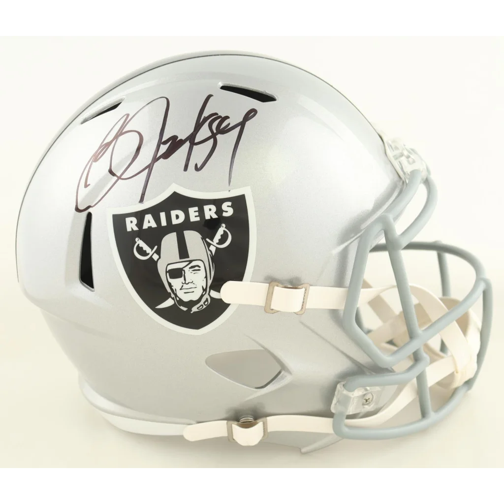Bo Jackson signed Raiders full-size speed helmet with signature
