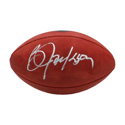 Bo Jackson Signed Raiders Wilson Duke Metallic NFL Football | Creative Sports | vintageantiquesgifts.com