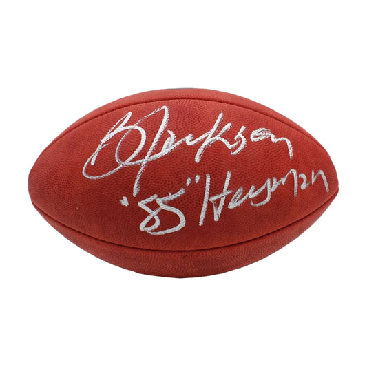 Bo Jackson Signed Wilson Duke Metallic Heisman NFL Football | Creative Sports | vintageantiquesgifts.com