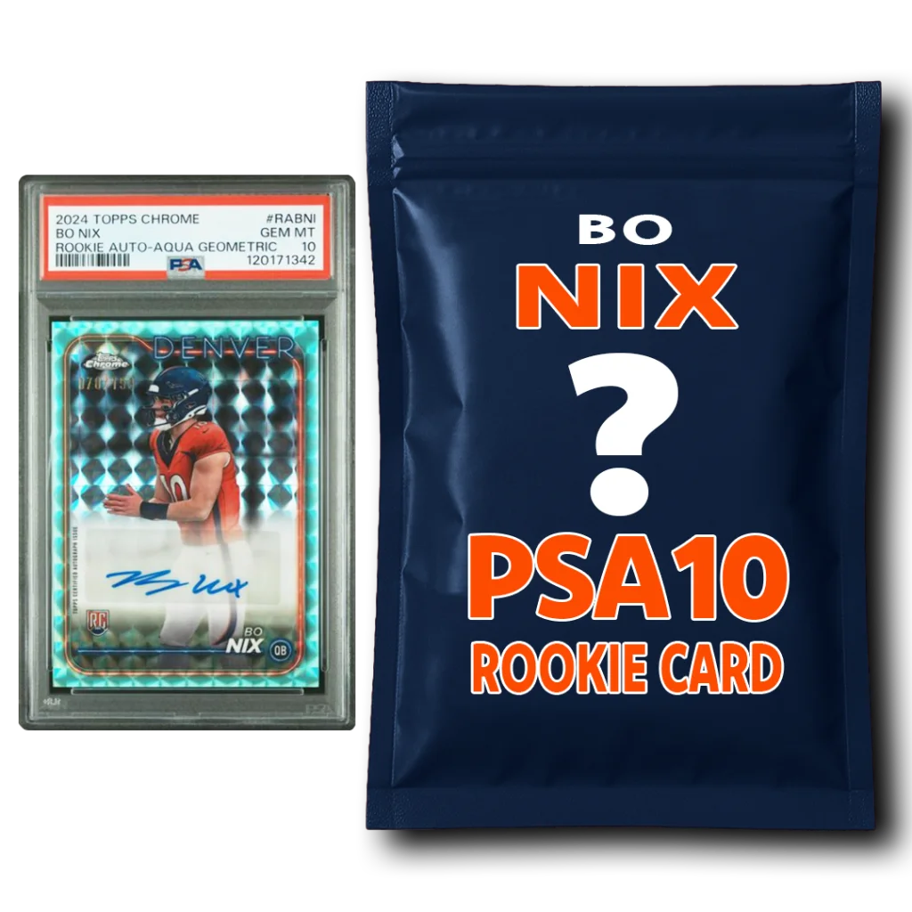 Bo Nix PSA 10 Graded Football Rookie Card Mystery Pack | Hall of Fame Sports Memorabilia | vintageantiquesgifts.com