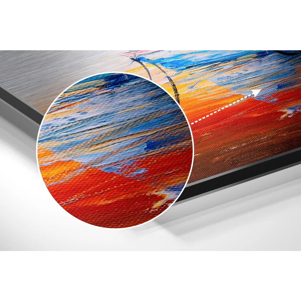 glass wall art Boat Brushed Aluminium Dibond Wall Art