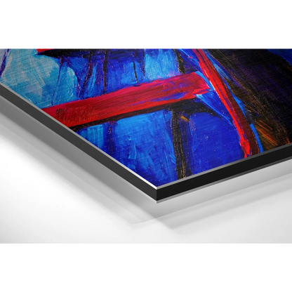 Bold Abstract Art on Brushed Aluminium Dibond | Glass Wall Art Print | vintageantiquesgifts.com