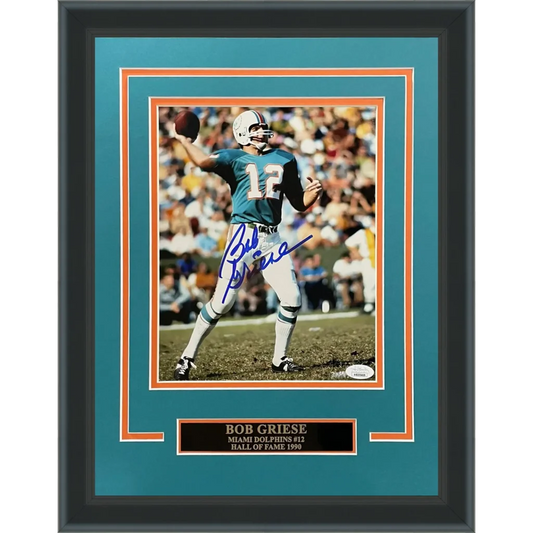 Bob Griese autographed Miami Dolphins framed 8x10 photo - Beckett