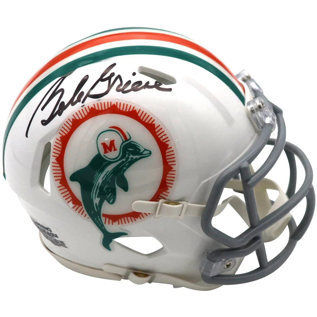 Bob Griese autographed Miami Dolphins throwback 1972 mini helmet