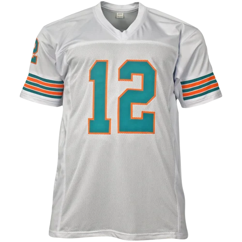 Bob Griese autographed Miami Dolphins white #12 jersey with teal orange accents