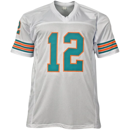 Bob Griese autographed Miami Dolphins white #12 jersey with teal orange accents