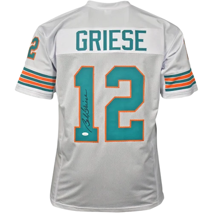 Bob Griese autographed white Miami Dolphins jersey with Griese #12