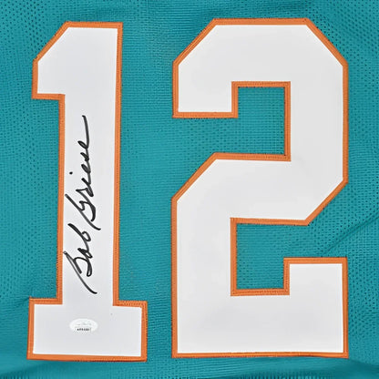 Bob Griese autographed Miami custom jersey, teal with white orange #12