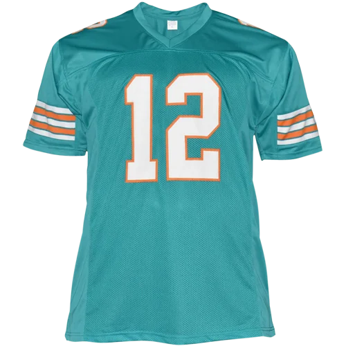 Bob Griese autographed Miami teal custom jersey with #12 numerals