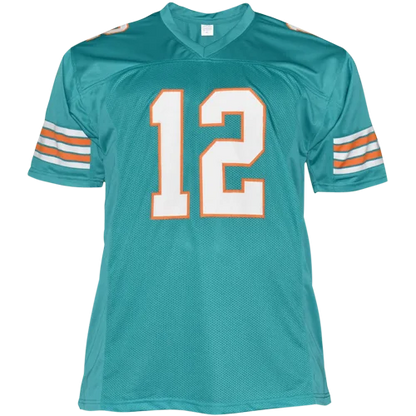 Bob Griese autographed Miami teal custom jersey with #12 numerals
