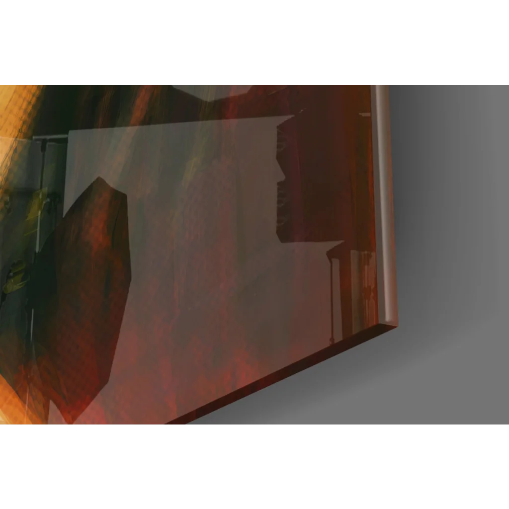 Abstract Bob Marley rasta wall art canvas in red orange tones