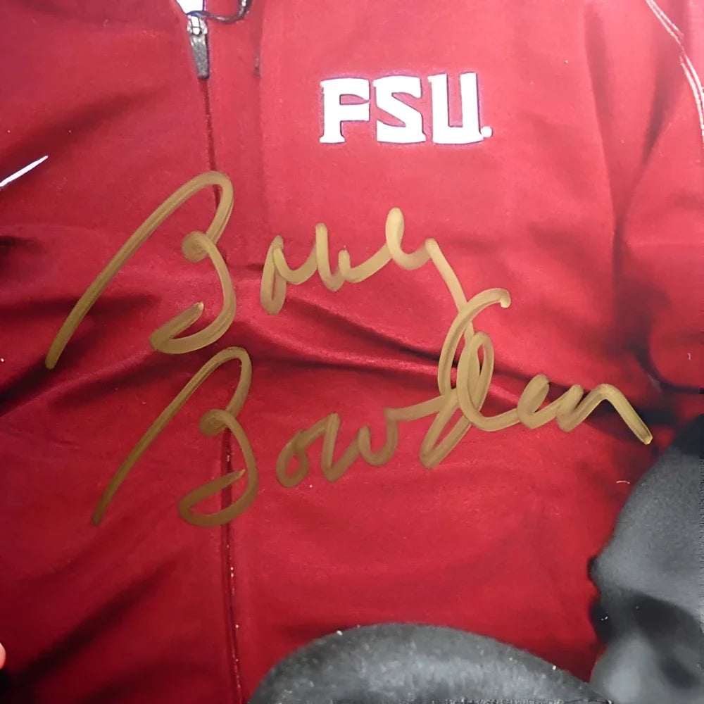 Bobby Bowden autographed Florida State FSU red zip-up jacket