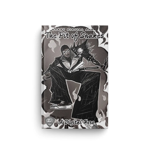 Monochromatic graphic novel cover featuring Bobby Digital and Vasilis Lolos art style