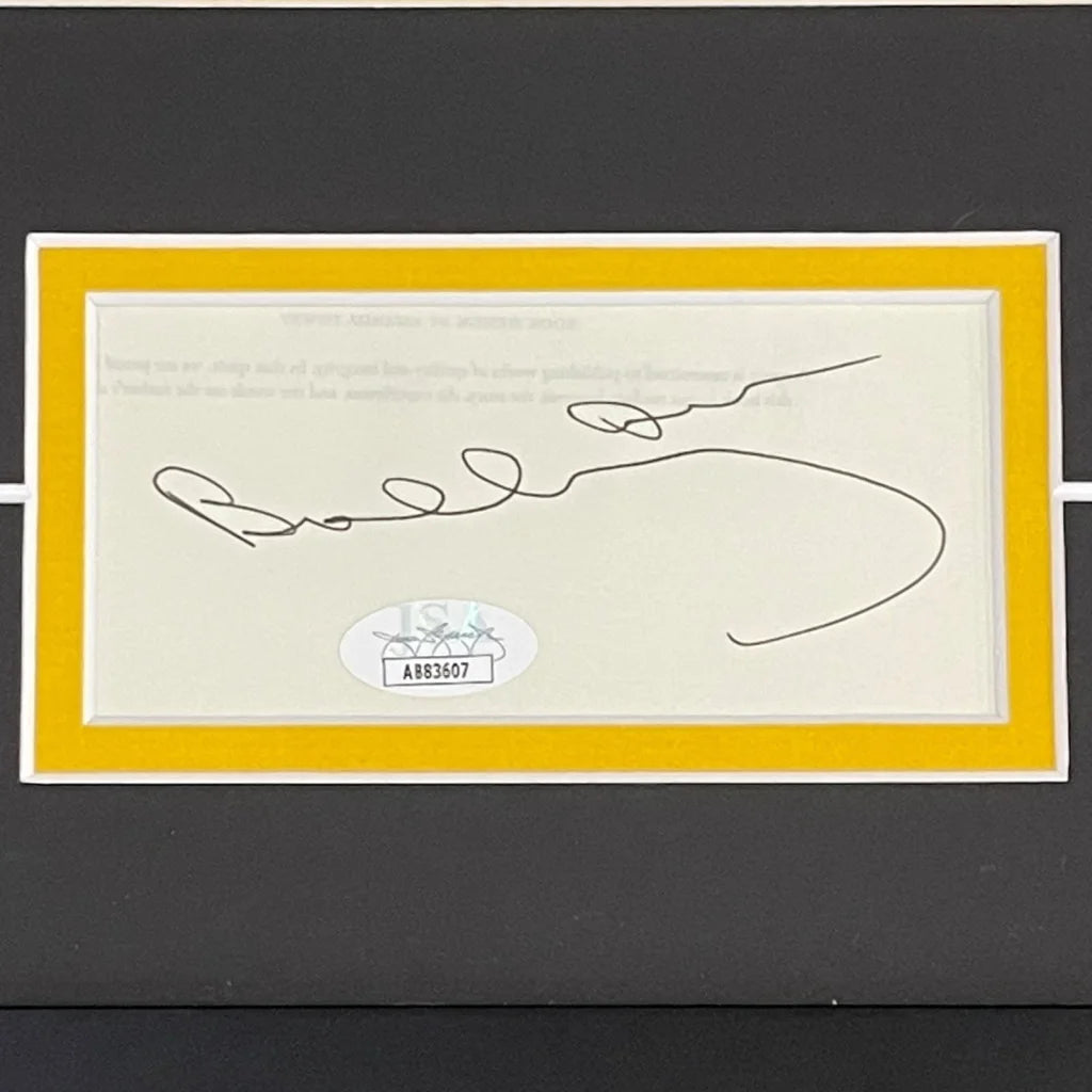 Bobby Orr autographed Boston Bruins flying goal photo in signature series frame