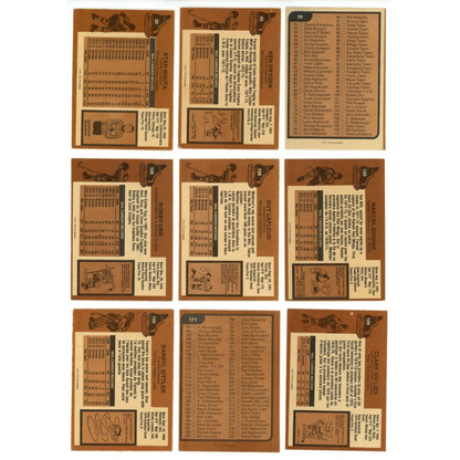 Vintage hockey trading cards grid from Bobby Orr Era Hockey Complete Set Break