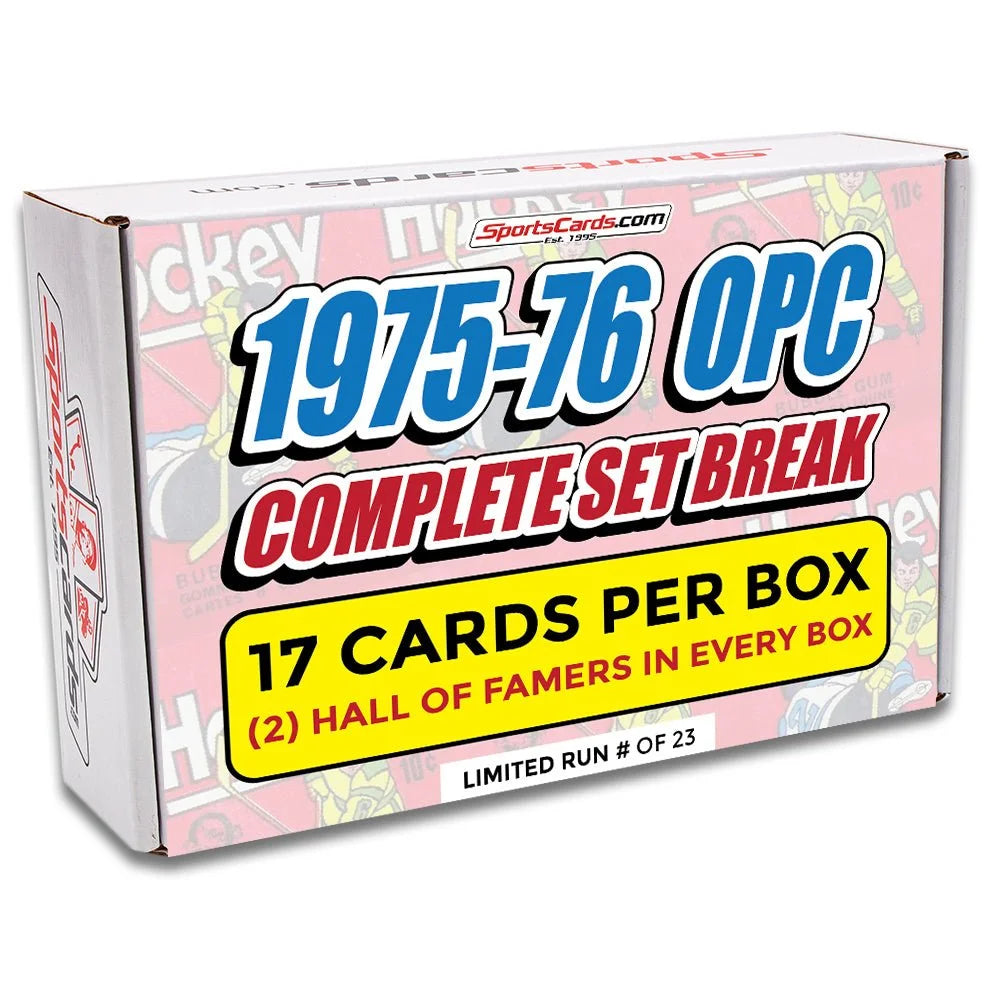 1975-76 OPC Hockey Complete Set Break with Bobby Orr and Hall of Famers, limited run