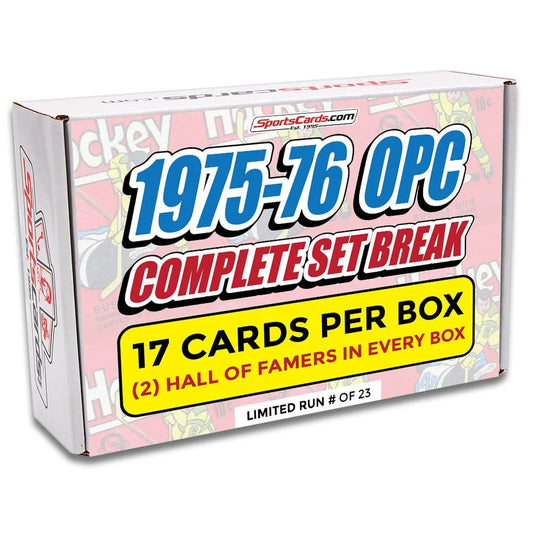 1975-76 OPC Hockey Complete Set Break with Bobby Orr and Hall of Famers, limited run