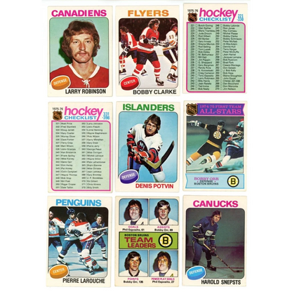 Vintage hockey trading cards from Bobby Orr Era Hockey Complete Set Break