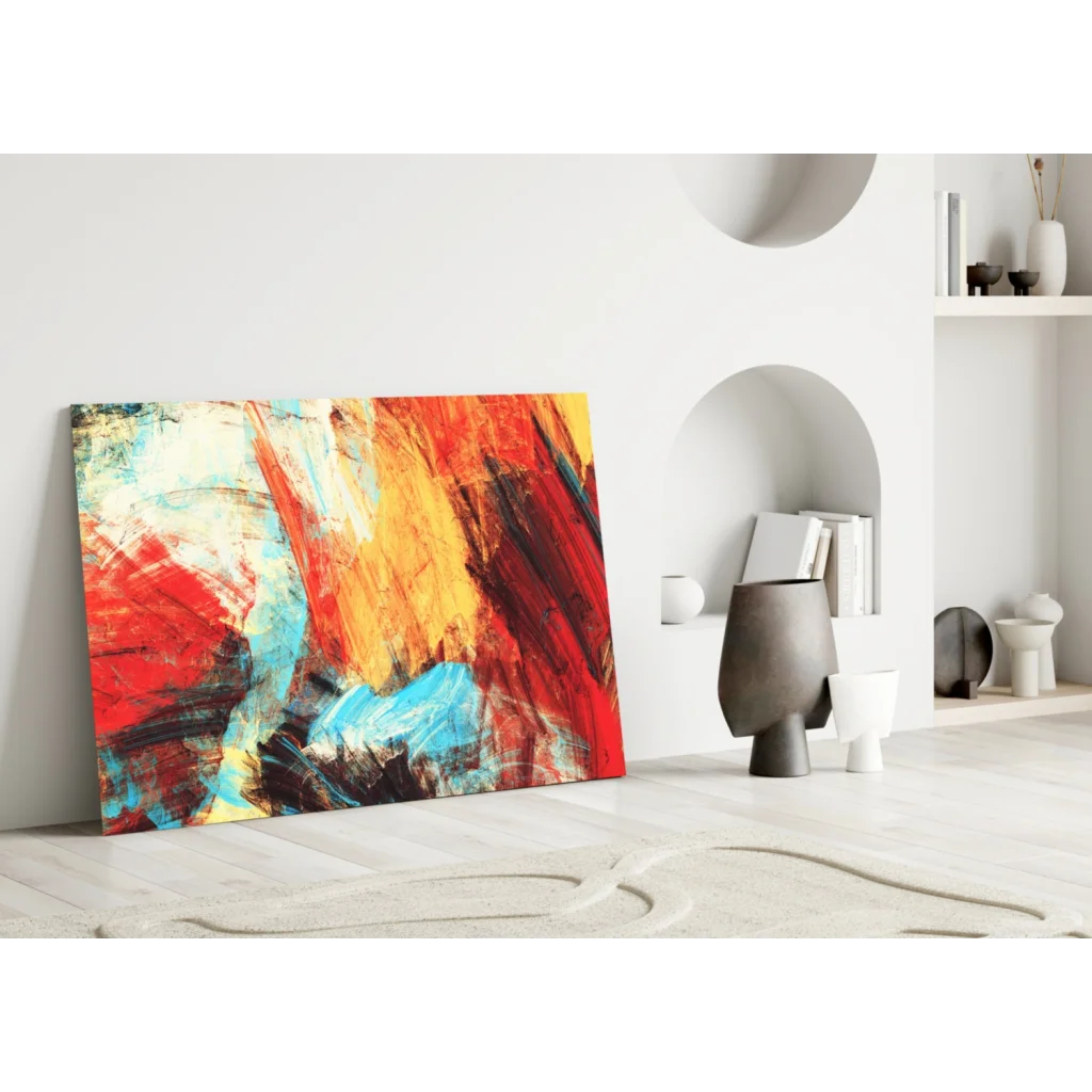 Bold Abstract Canvas Wall Art with Explosive Color Energy | Modern Wall Art Decor | vintageantiquesgifts.com