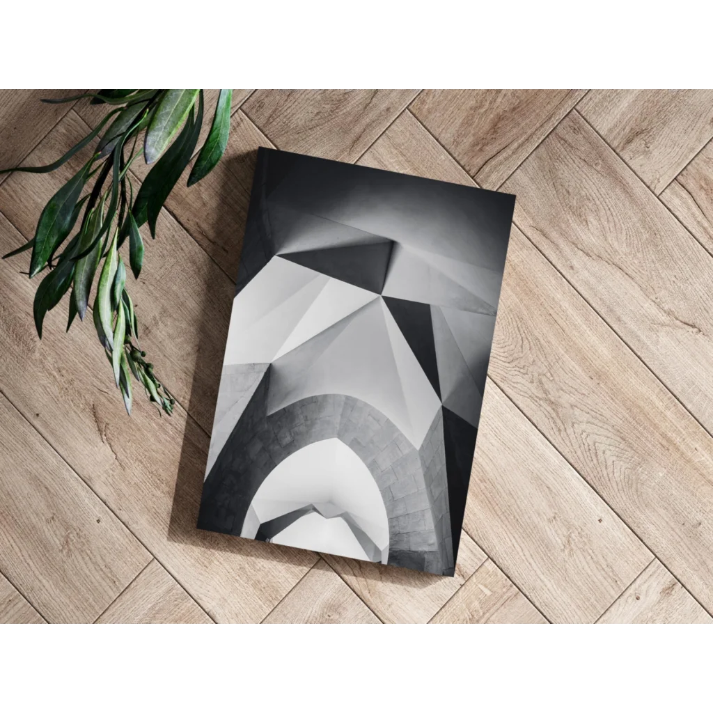 Bold black and white geometric Stormtrooper canvas wall art print