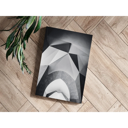 Bold black and white geometric Stormtrooper canvas wall art print