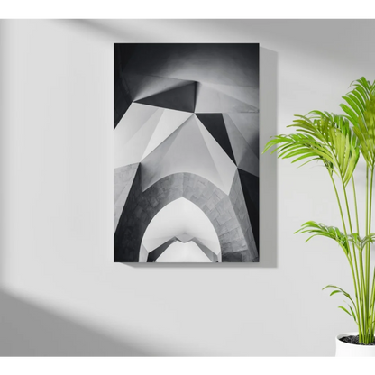 Bold black and white geometric Stormtrooper canvas art print