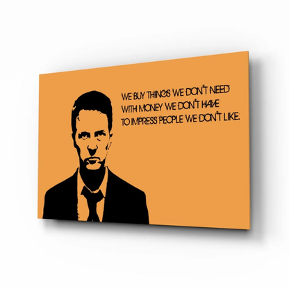 Bold black and yellow vintage portrait wall art on canvas