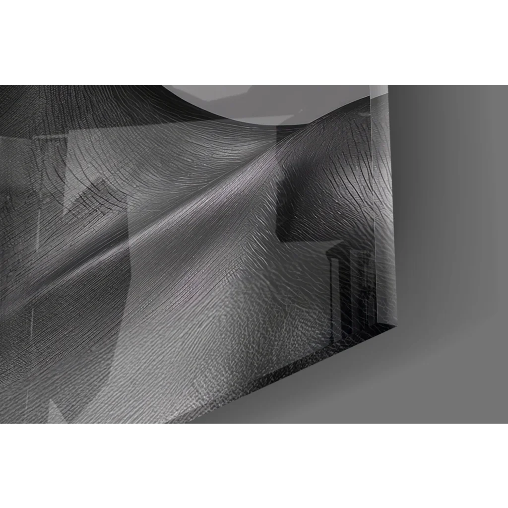 Sleek black mesh glass wall art in bold pink sunglasses pop art print