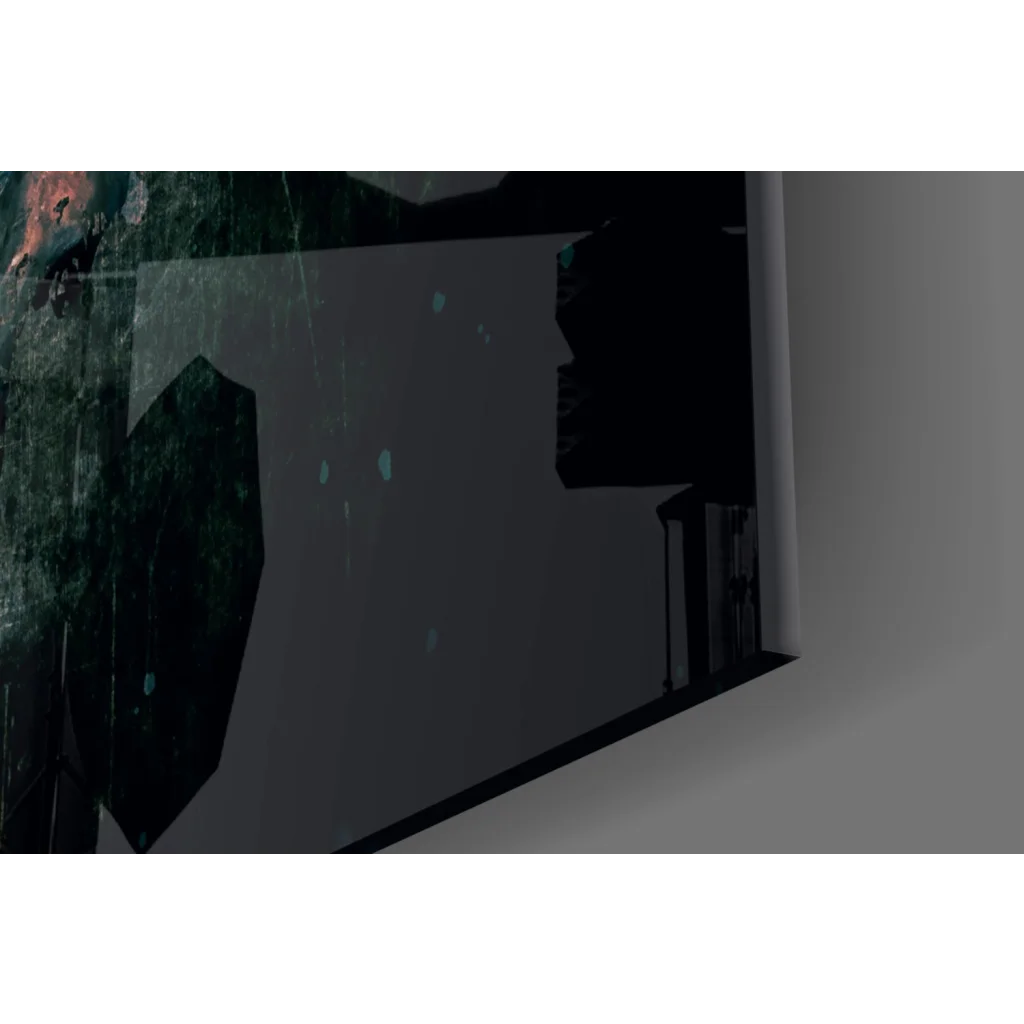 Bold red skull canvas wall art with modern abstract texture