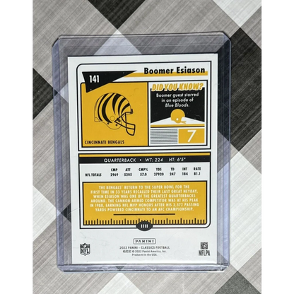 1980s-style Boomer Esiason football card from Prestige Worldwide Collectibles