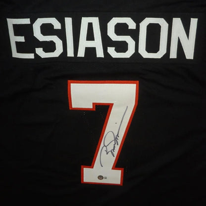 Boomer Esiason autographed Cincinnati Bengals black jersey number 7