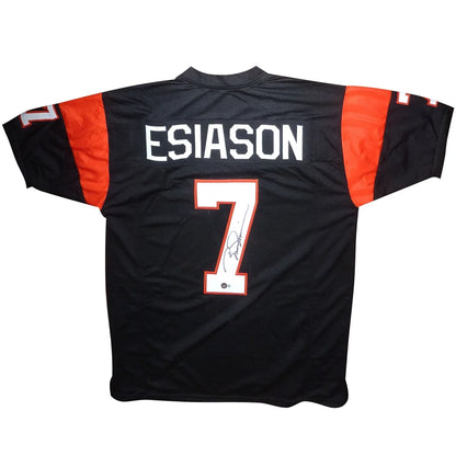 Boomer Esiason autographed black Cincinnati jersey with number 7