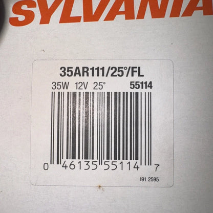 Box of 6 Osram Sylvania 35W 12V replacement bulbs 35AR111/25°FL