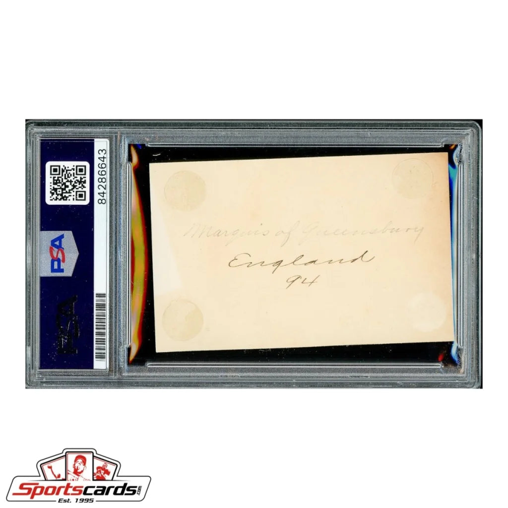 Rare 1940s England autograph card by artist Frederick in protective case