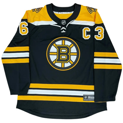 Brad Marchand autographed black Boston Bruins #63 jersey with B logo