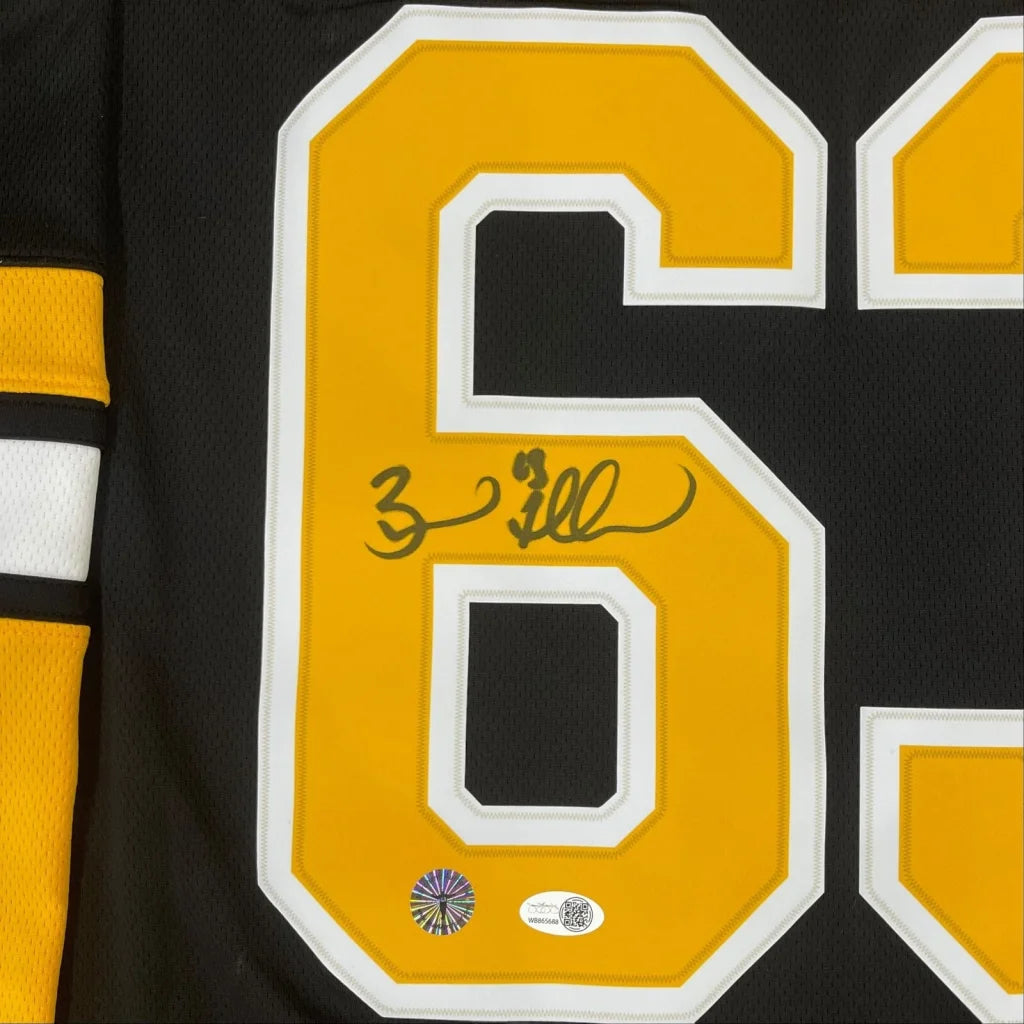 Brad Marchand autographed Boston Bruins black 100th anniversary jersey with number 63