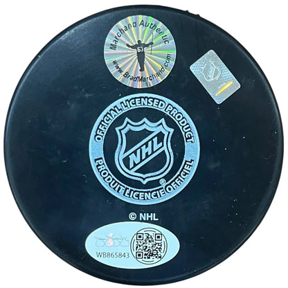 Brad Marchand autographed Florida Panthers game puck with JSA cert