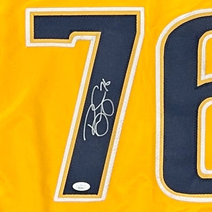 Brady Skjei autographed custom hockey jersey, gold #76